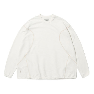 PINSKTBS圆领华夫格长袖T恤上衣