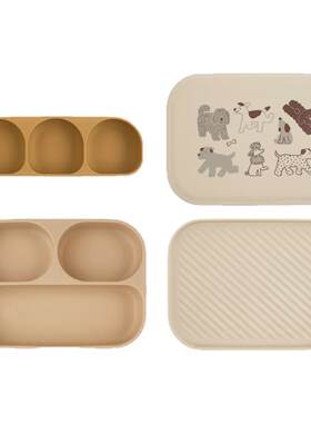 韩国儿童辅食硅胶餐盘碗吸盘式
