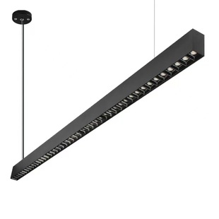 智能led护眼长条吊灯格栅防眩吊灯办公吊线灯简约一字格栅灯