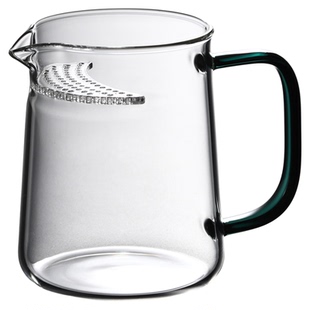 月牙过滤茶杯茶水分离泡茶公道杯加厚大一体分茶公杯茶壶玻璃茶具