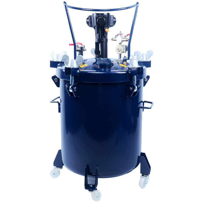 台湾气动压力桶不锈钢喷胶罐喷漆压力罐自动搅拌油漆下出料涂料机