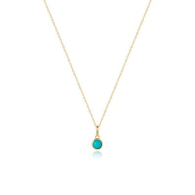 AIR-HORIZON绿松石14K金女项链