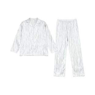 猫人冰丝睡衣男士春秋季长袖2026新款夏季青少年高级感家居服套装