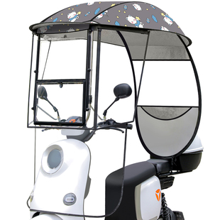电动车遮雨棚蓬新款挡风罩电瓶摩托车可拆遮阳伞防雨棚电车防雨罩