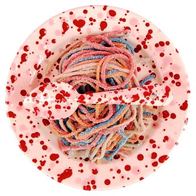 TABS｜美国crow canyon home韩国限定草莓气泡杯盘碗搪瓷泼墨餐具