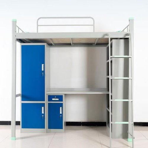 铁艺床员工宿舍双人上床组合公寓床上下桌学生铺单人下多功能床