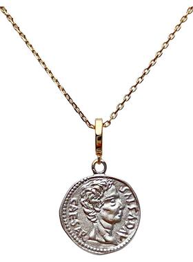 日系轻奢轻珠宝925银币圆盘吊坠