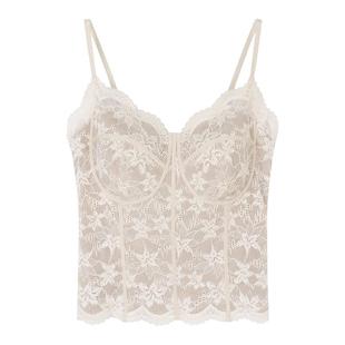 JoyceBra  纯欲风蕾丝保暖背心女带胸垫修身吊带内搭外穿打底上衣