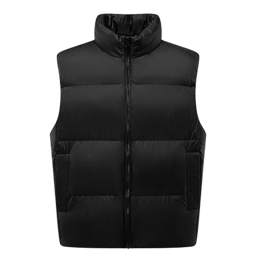 森马羽绒马甲男2025冬季男士新款发热三防外套纯色面包服立领冬装