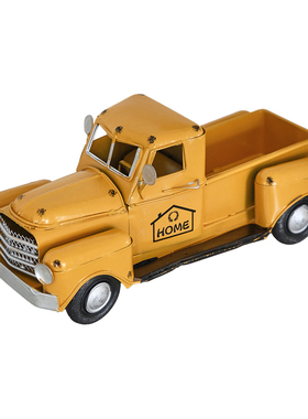 复古家居装饰品铁皮卡车模型摆件