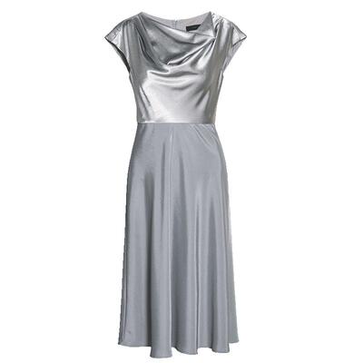 罗衣优雅通勤荡领连衣裙