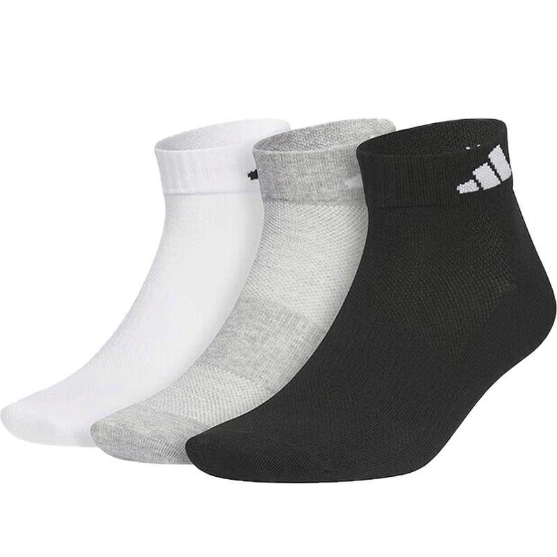 滔搏adidas阿迪达斯男袜女袜三双装袜子短袜休闲袜JC9268