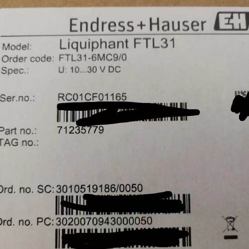 议价EH FTL31-GR4V3AAVAJ FTL31-GR4V3AAVAJ音叉液位计限位传感器