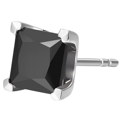 sunshifen  Stack系列单边白色多色方形简约时尚锆石耳钉礼物