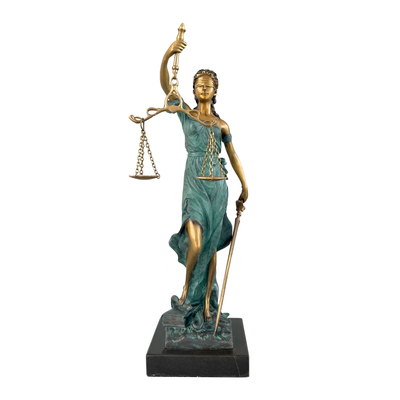 雕刻之乡正义女神铜雕塑欧式铜人