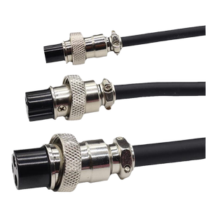 加工焊接GX12 GX16 GX20带线航空插头插座 2P针5芯 8芯电缆连接器