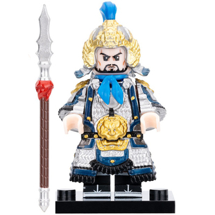 岳飞第三方积木人仔重装士兵戚家军摆件精忠报国积木玩具机甲