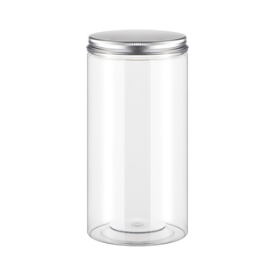 铝盖-pet塑料瓶带盖透明密封罐蜂蜜瓶食品罐花茶饼干罐子圆形加厚