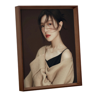 实木相框摆台高级感照片定制6寸打印7寸8寸肖像照做相册纪念挂墙