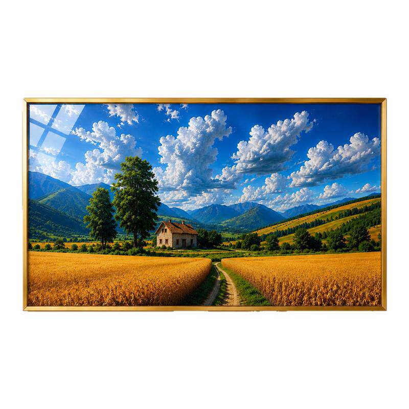 麦田风景装饰画客厅挂画沙发背景墙田园风轻奢高级感玄关风景壁画