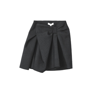 IT MARKGONG女装不规则半身裙新款复古甜美蝴蝶结造型短裙西装裙