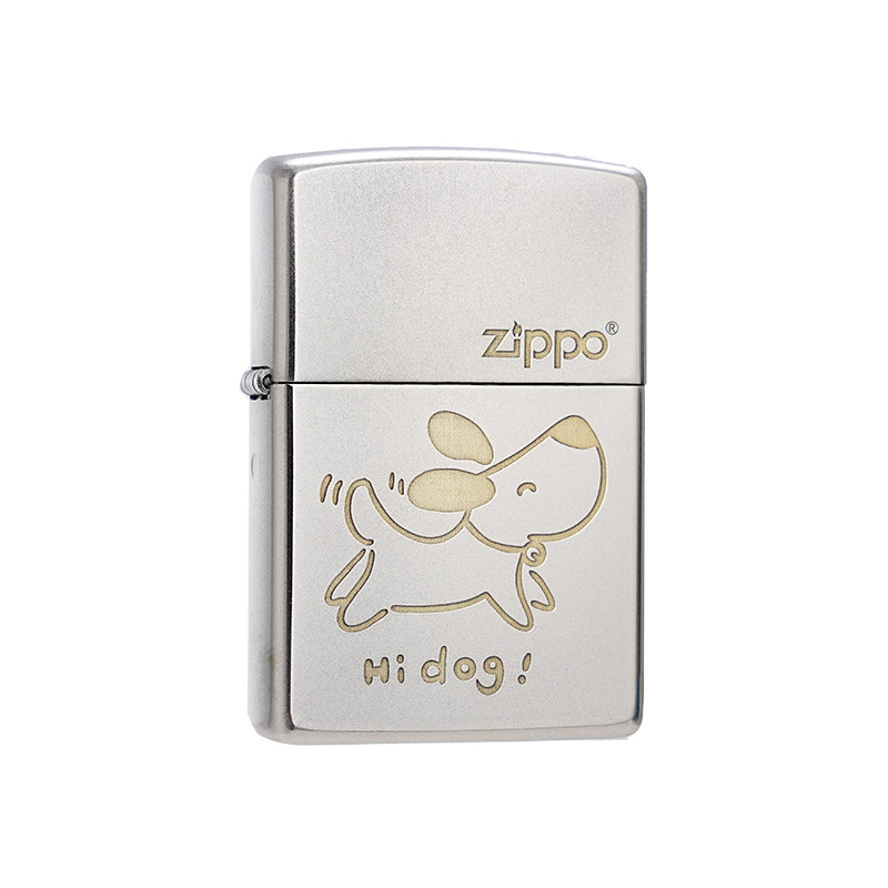zippo可爱小狗精雕火机礼盒装