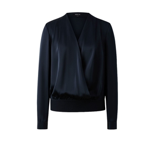 PRICH时尚设计感V领衬衫前片交叉秋季新款收腰下摆气质上衣女