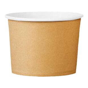 一次性本色纸碗餐盒圆形打包盒饭盒加厚环保竹浆纸碗家用商用纸碗