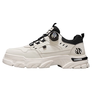 工作男鞋冬季加绒保暖棉鞋防滑耐磨工地干活工装劳保板鞋马丁短靴