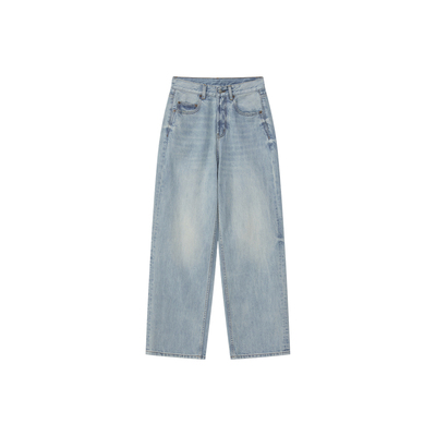 CycleDocument高腰直筒牛仔裤