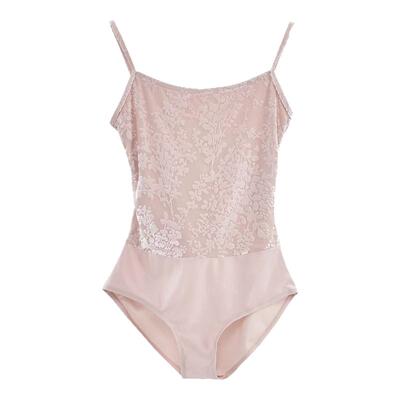 拼接芭蕾舞服挂脖款艺考练功服