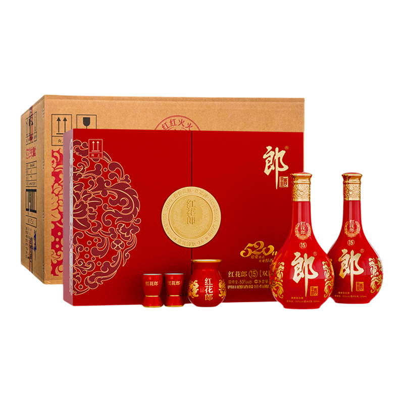 郎酒红花郎酱香型白酒53度双礼盒