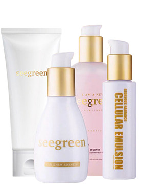seegreen时闰微晶焕活清肌精华洗面奶水乳霜莹肌密气垫面膜洁面乳