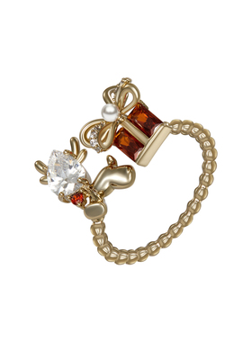 Riotlily/艾特里里甜意之旅系列戒指可爱麋鹿新年趣味新年女款