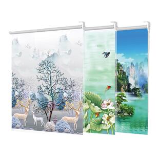 2026新款卷帘窗帘定制遮阳遮光帘免打孔卷拉式卫生间浴室办公厨房