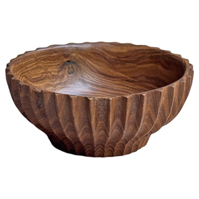 柚木手工木碗水果碗摆件无漆无澜