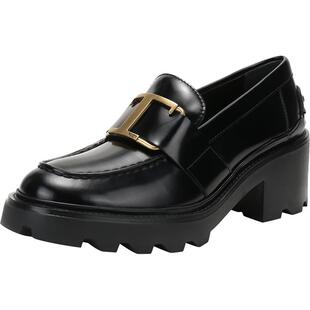 【自营】TOD’S/托德斯女士T形扣粗跟厚底乐福鞋XXW08D0EU50SHA
