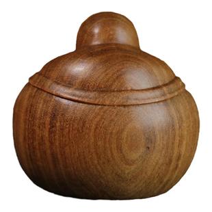 保真檀香木老料雕刻手把件木雕把玩汽车摆件老山檀弥勒佛一团和气