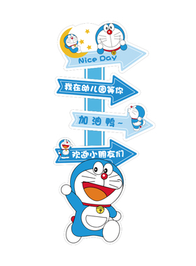 我在幼儿园等你路牌文化主题墙面