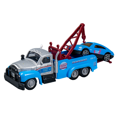 儿童合金拖车玩具城市道路救援车