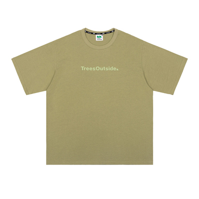 TreesOutside新款凉感透气跑步运动男士小写LOGO短袖五分袖T恤夏