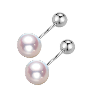 淡水珍珠耳钉女925纯银针养耳洞耳环耳饰睡觉免摘螺丝拧扣耳骨钉