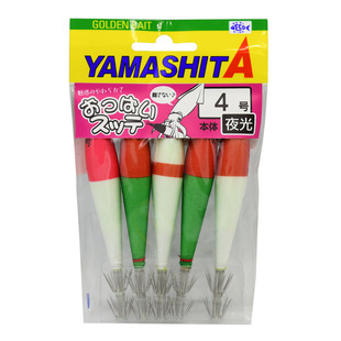 YAMASHITA日本4号鱿鱼布卷墨鱼钩夜光鱿鱼钩荧光布卷双伞钩吹筒钩