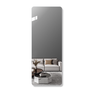 无框全身镜壁挂式圆角贴墙穿衣镜家用卧室挂墙防爆试衣镜自粘镜子