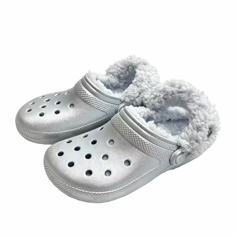 crocs卡洛驰冬款暖棉男女拖鞋