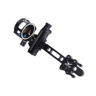 复合弓瞄准器长杆五针瞄户外射箭金属光纤五针瞄微调6倍8倍镜瞄具