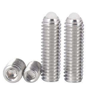 304不锈钢尼龙塑料头波珠胶头螺丝POM波子弹簧球头柱塞定位M3-M16