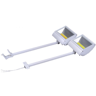 70W展会灯展览长杆射灯展位展厅背景墙广告门头三色光长臂铲灯