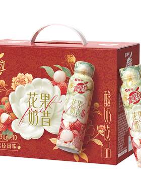 蒙牛真果粒花果奶昔牡丹荔枝酸奶