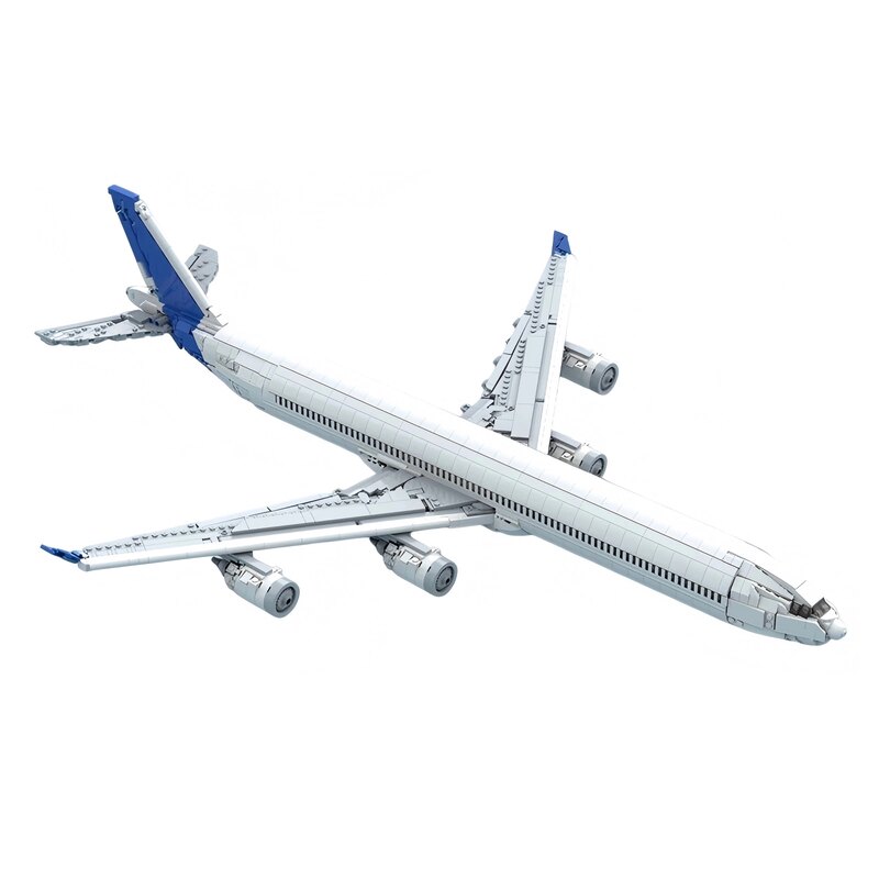 A340-600航空客机积木玩具模型